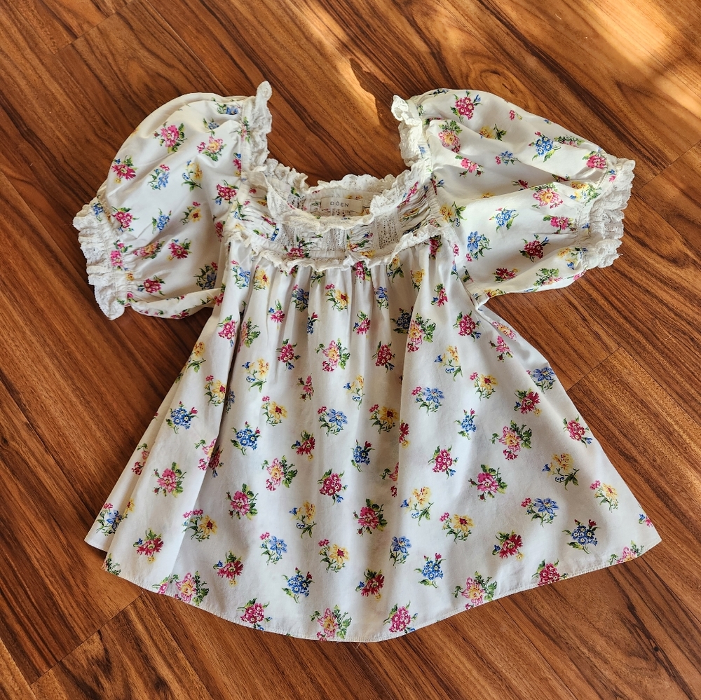 Doen floral white blouse small